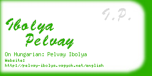 ibolya pelvay business card